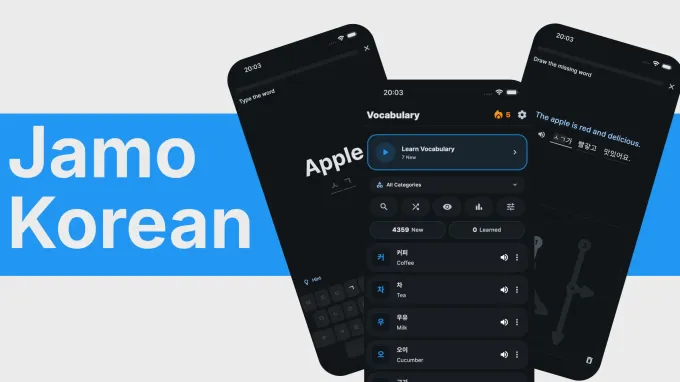 Jamo Korean App Screenshots